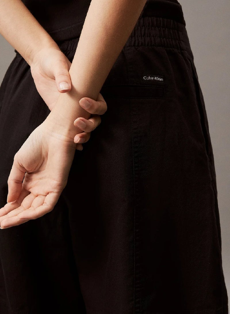 Calvin Klein Jeans Cotton Linen Twill Shorts - Image 3