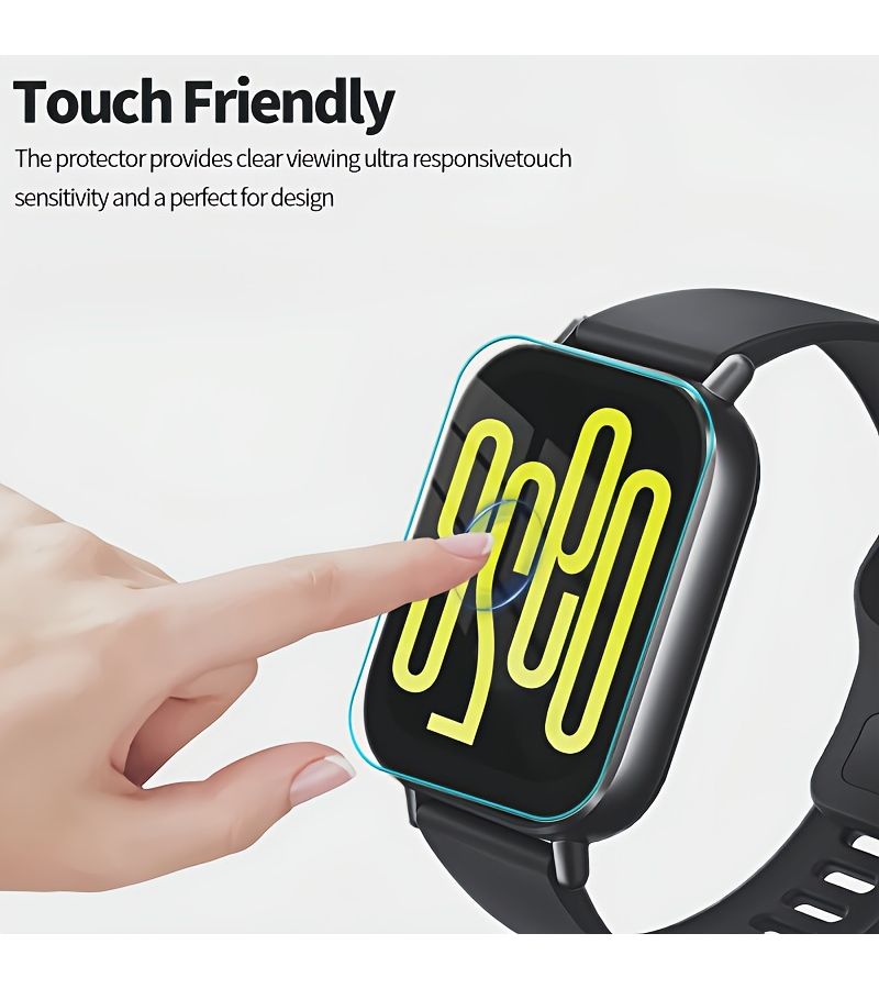 حامي شاشة من الزجاج المقسّى (عدد 2) لساعة Xiaomi Redmi Watch 5 Lite - مقاوم للخدوش، خالٍ من الفقاعات، سهل التركيب. - Image 4
