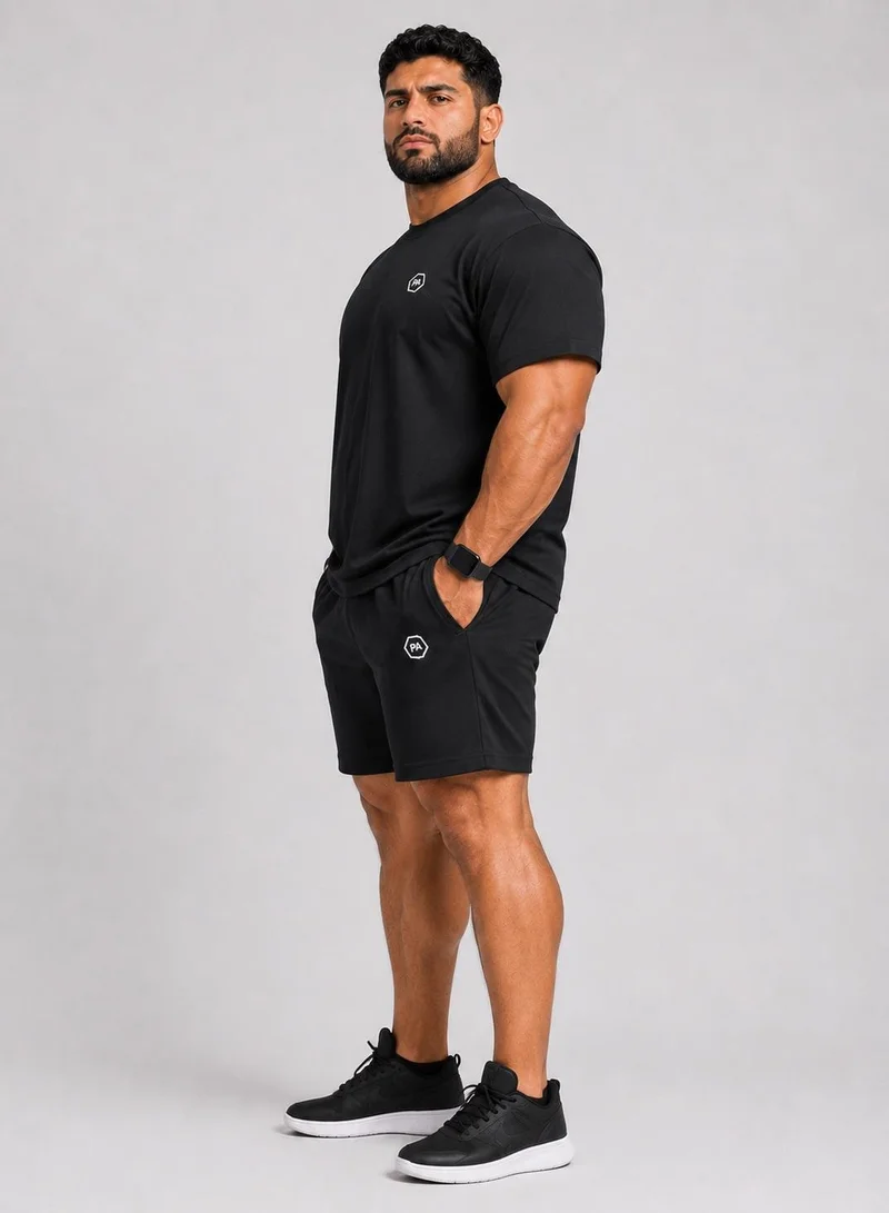 بريما إيس رجالي Set Top & Short لايف ستايل بريميوم Black