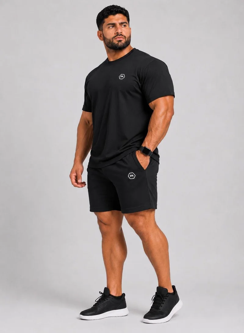 بريما إيس رجالي Set Top & Short لايف ستايل بريميوم Black