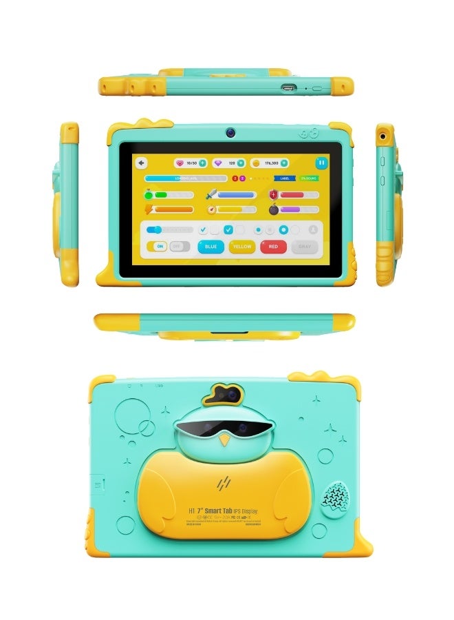 HEATZ H1 Smart Kids Android Wifi Tablet 7-Inch IPS Display 8GB RAM 256GB 5G 4000 mAh Battery - Blue Color with Accessories & Free Gifts Inside - Image 2