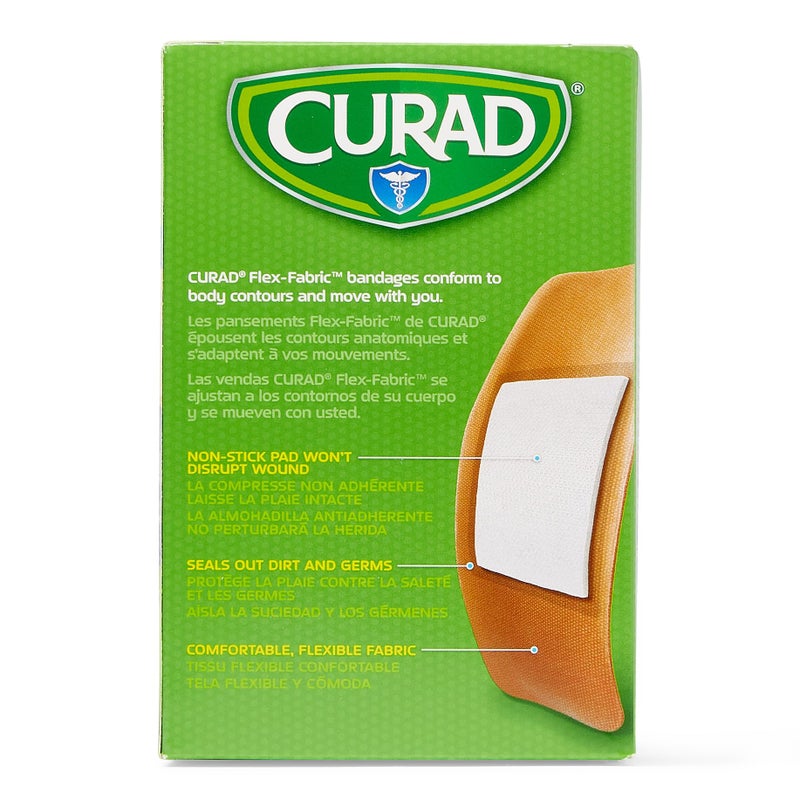 CURAD Flex-Fabric Adhesive Bandages, X-Large 2x4, 50 Count - Image 2