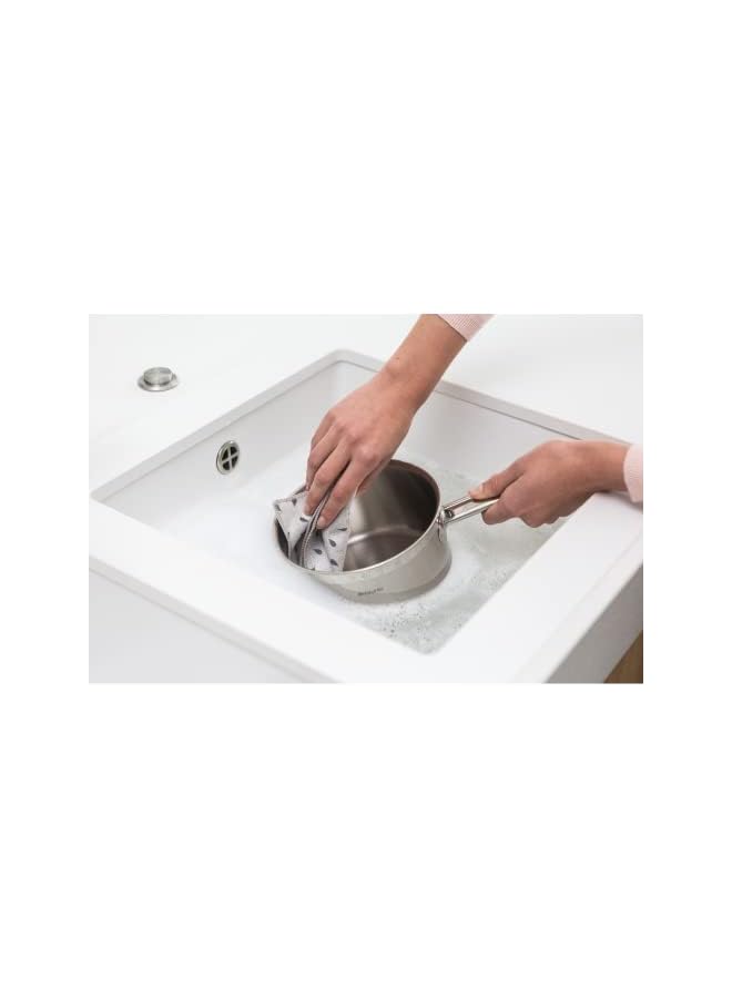 brabantia Brabantia 117688 Microfibre Cleaning Cloths (x 2), Machine Washable, Light Grey - Image 2