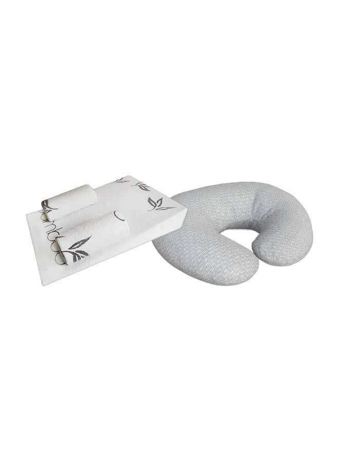 MOON Feeding Pillow with Bamboo rayon - Grey,SLEEP POSITIONER - Image 1