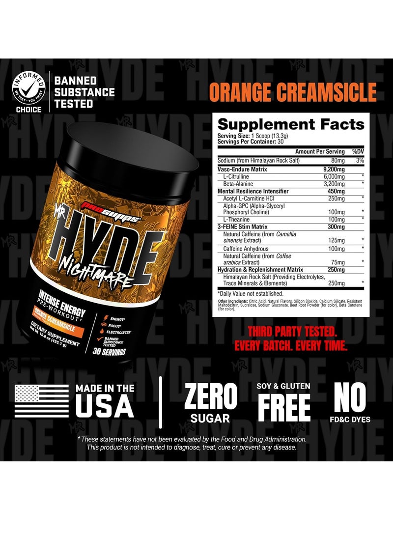 ProSupps PS Hyde Nightmare Pre workout Orange Screamsicle 30 serving - Image 5