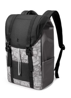 Tomtoc Vintpack OCHM TA1 Flap Laptop Backpack, Lightweight, Water-Resistant Travel Casual Daypack, Slim Durable Work-pack Rucksack for 13-16 Inch MacBook Laptop, Large Capacity, Eco-Friendly Backpack 22L  - Image 2