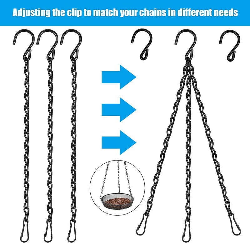Tim Tim Agro 8 Pack 19.7 Inch Hanging Chain for Hanging Bird Feeders, Planters, Baskets, Billboards, Lanterns, Ornaments, Black - Image 4