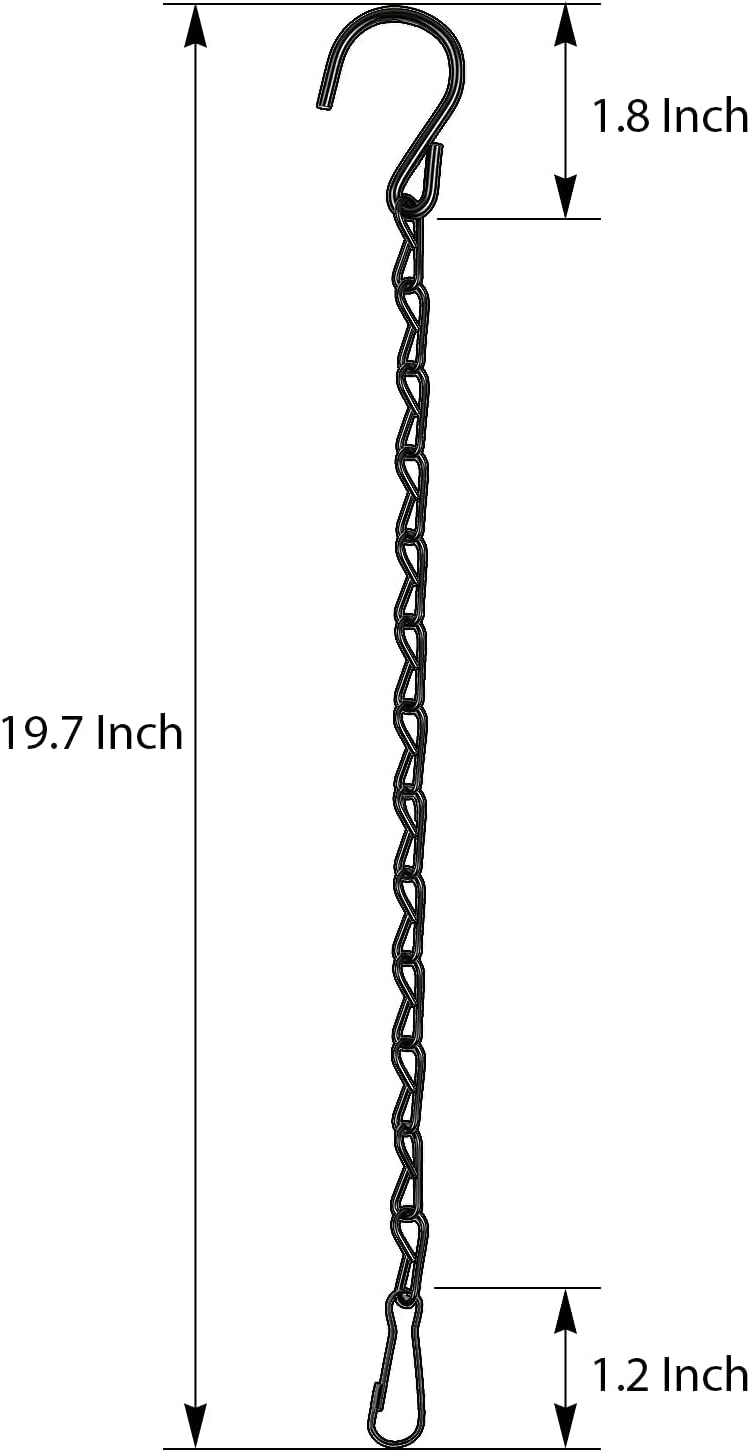 Tim Tim Agro 8 Pack 19.7 Inch Hanging Chain for Hanging Bird Feeders, Planters, Baskets, Billboards, Lanterns, Ornaments, Black - Image 2