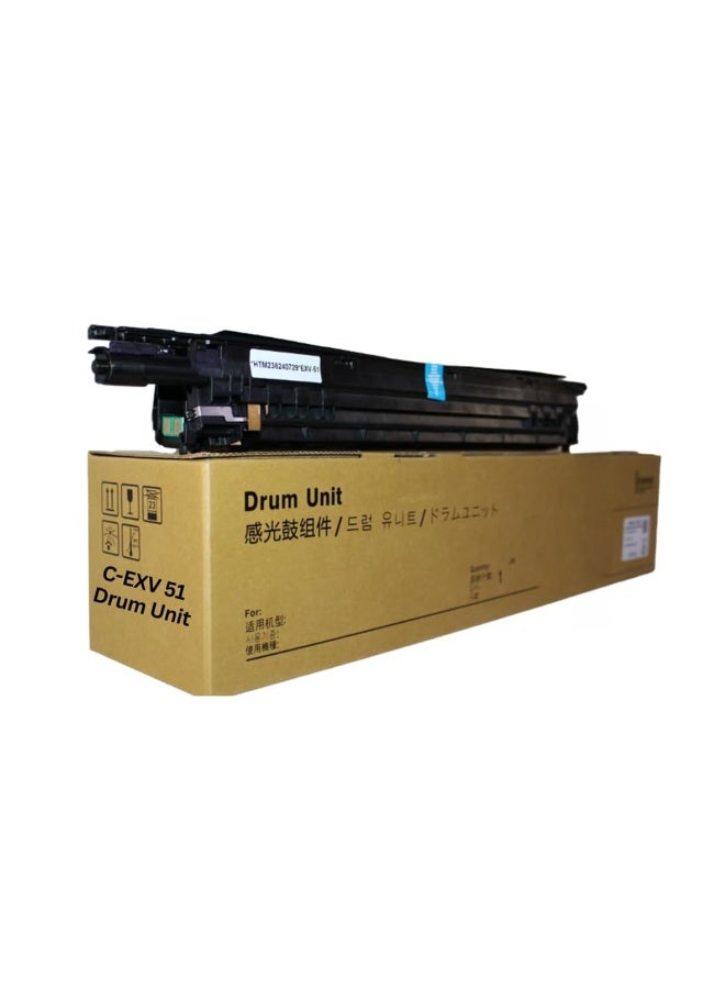 وحدة الأسطوانة السوداء C-EXV 51 عالية الإنتاجية بديلة متوافقة مع Canon IRC C5535، C5535i، C5540، C5540i، C5550، C5550i، C5560، C5560i. - Image 1