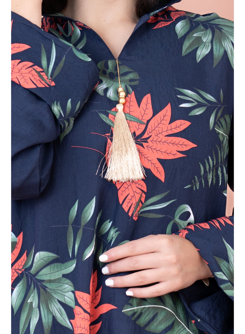 IKKXA Maghrebi Leaf Hooded Jalabiya - Image 4