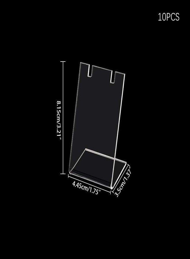yosham حامل أقراط أكريليك من يوشام، 10 قطع، زوج واحد، حامل عرض مجوهرات على شكل حرف L - منظم أقراط خلفي مائل للأقراط المتدلية - 1.3 × 1.7 × 3 بوصة، دعائم عرض مجوهرات لتسويق متاجر البيع بالتجزئة - Image 3