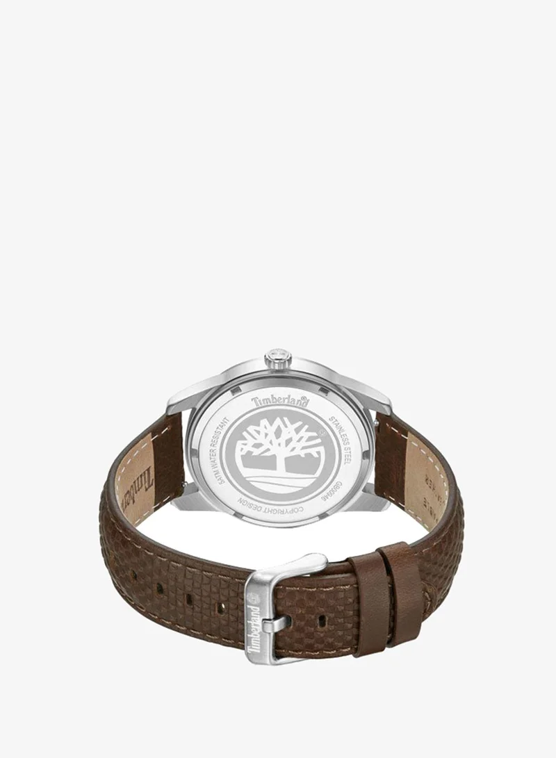 Timberland brown Men's Jahscepi Black Dial Leather Strap Analog Watch for Men, 42mm for Men | Best Price UAE