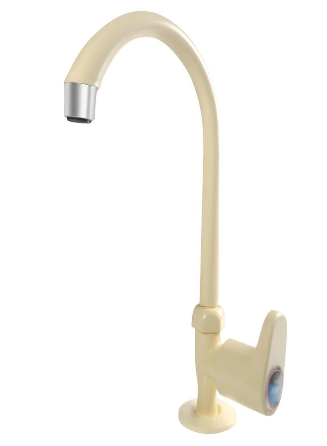 NEW WARE PVC Swan Neck Tap with Big Neck & Wall Flange | Plastic Sink Cock for Kitchen, Bathroom & Wash Basin - Image 1