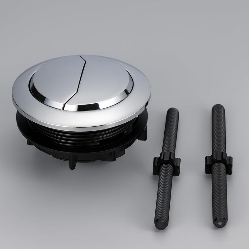 MASTER BATH زر دفع مزدوج لخزان مياه المرحاض، زر تصريف خزان المرحاض، زر دائري قابل للاستبدال 58 مم - Image 1