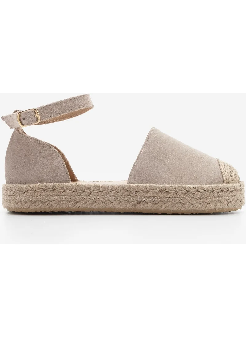 مارجين Women's Leather Ankle-Strap Jute Espadrille Sandals Zoder