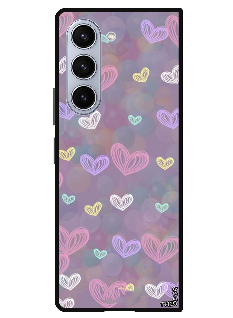 Theodor Protective Case Anti Scratch Shock Proof Bumper Cover For Samsung Galaxy Z Fold 6 Small Hearts (4) - Image 1