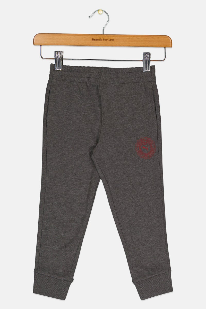 PUMA Toddlers Boy Sportswear Fit Brand Logo Outdoor Sweatpants, Charcoal - Image 2