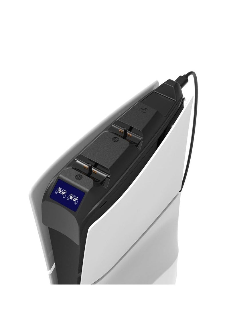 Controller Charging Dock Station for PS5 & PS5Slim Controller Fast Dual Controller Charger with LED Indicator Storage Stand Applicable with PS5Slim Console - Image 4