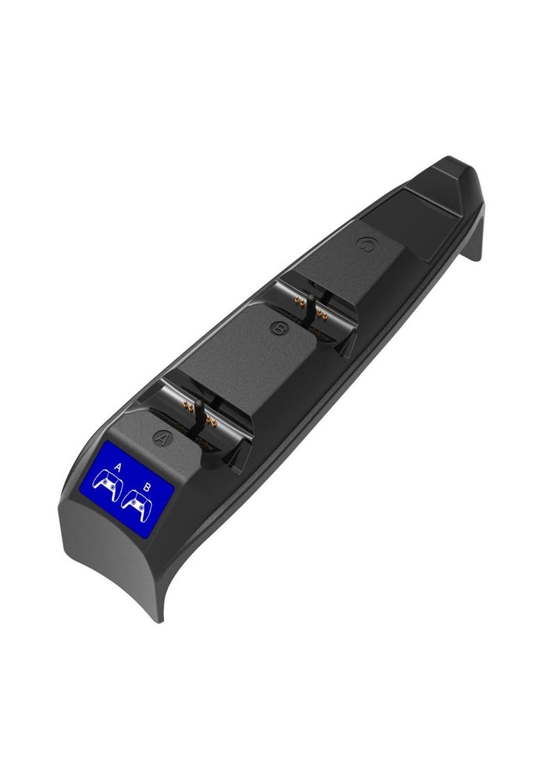 Controller Charging Dock Station for PS5 & PS5Slim Controller Fast Dual Controller Charger with LED Indicator Storage Stand Applicable with PS5Slim Console - Image 2