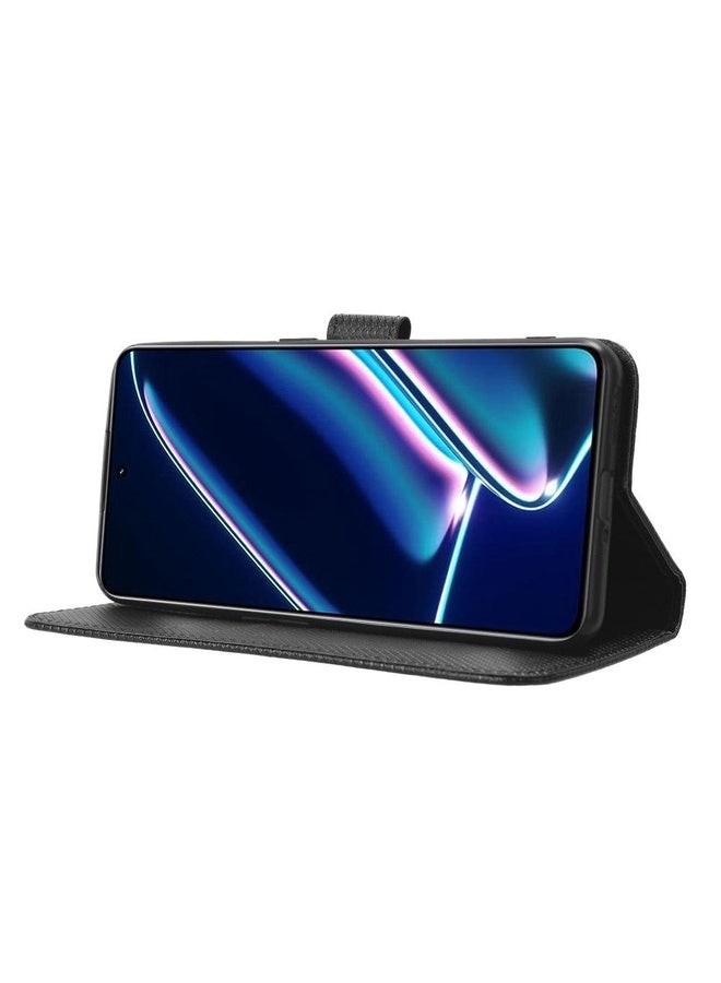 HuHa Case Cover For Realme GT Neo5 SE Diamond Texture Leather Phone Case(Black) - Image 5