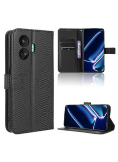 HuHa Case Cover For Realme GT Neo5 SE Diamond Texture Leather Phone Case Black 