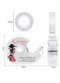 Y&D Double Sided Clothing Tape, Clear Fabric Strong Lingerie Tape Body and Fashion Boob for Clothes Dress Bra, (1+4 Set)  - Image 3