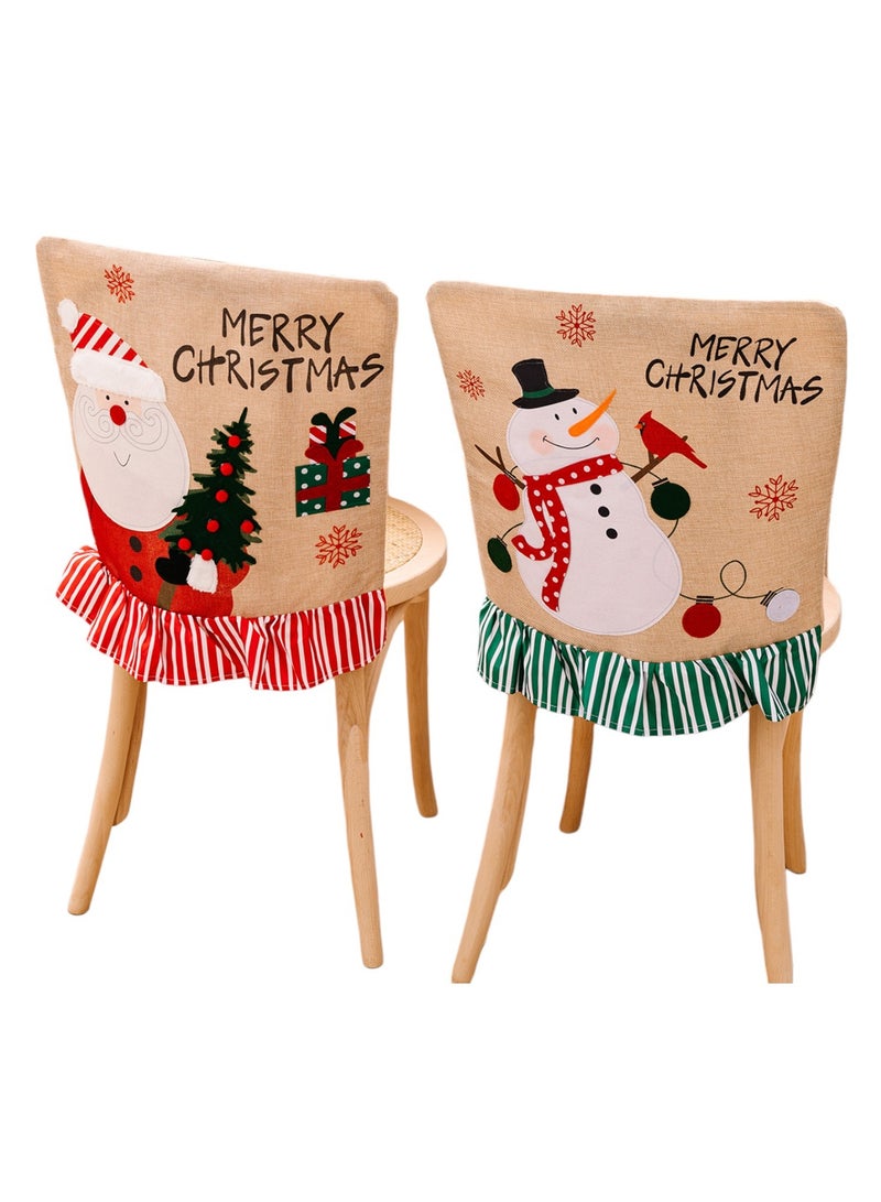 Highland Merry Christmas Chair Cover Set of 2 - Image 1