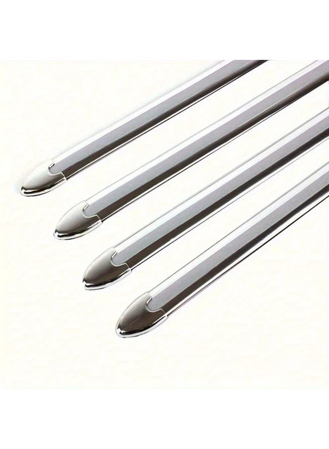 4Pcs Silvery SUV Edge Anti Collision Strips Protect Bumper from Scratches - Image 4