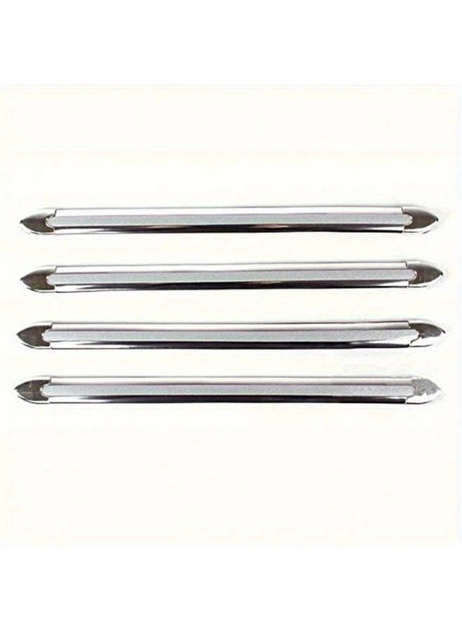 4Pcs Silvery SUV Edge Anti Collision Strips Protect Bumper from Scratches - Image 2