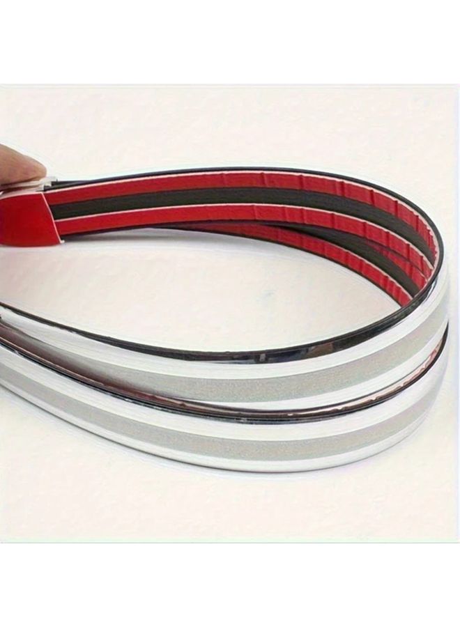 4Pcs Silvery SUV Edge Anti Collision Strips Protect Bumper from Scratches - Image 3