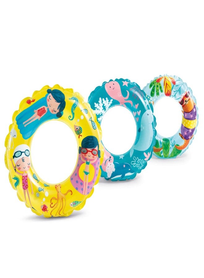 Glan Kids Swimming Pool Accessories Inflatable Combo Summer Swimming Beach Pool Accessories Adults Water Fun Toys (Swimming Ring (Girls)) - Image 5