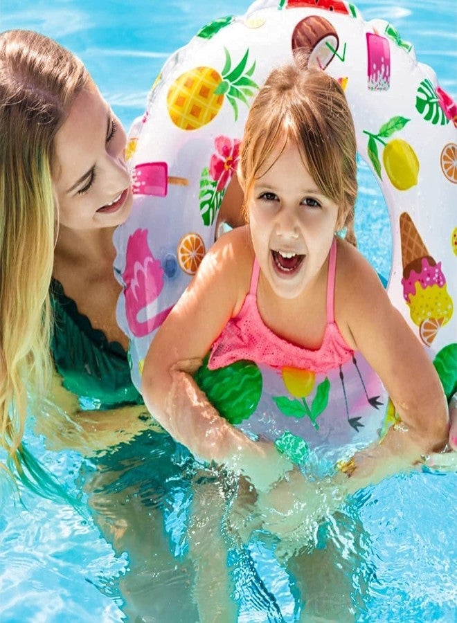 Glan Kids Swimming Pool Accessories Inflatable Combo Summer Swimming Beach Pool Accessories Adults Water Fun Toys (Swimming Ring (Girls)) - Image 1