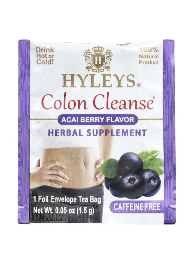 Hyleys Tea, Colon Cleanse, Caffeine Free, Acai Berry, 25 Foil Envelop Tea Bags, 0.05 oz (1.5 g) Each (Packaging may vary) - Image 3