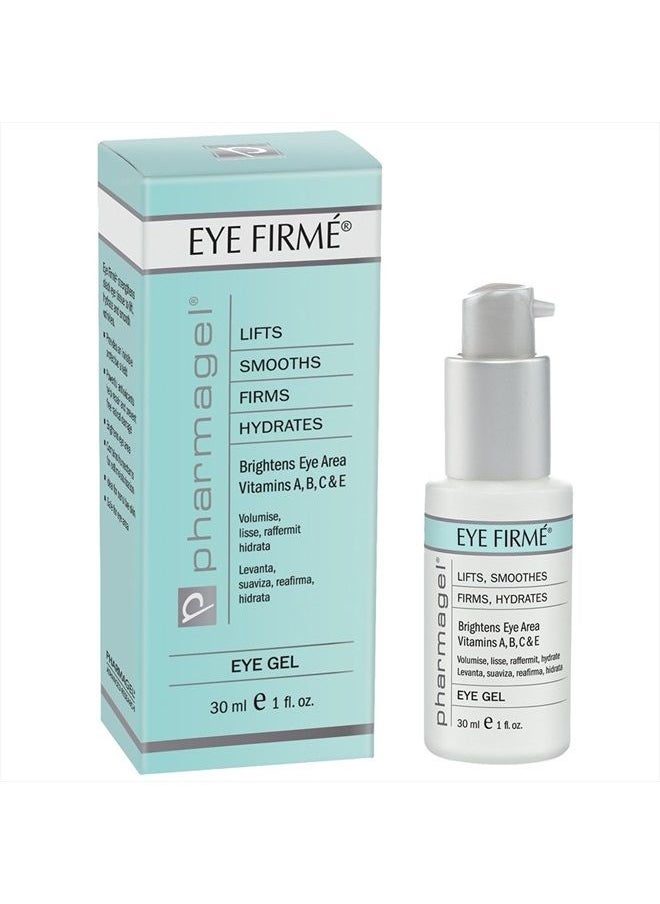 Pharmagel Eye Firme | Eye Gel for Natural Firming, Puffiness, and Wrinkles | Dark Circles Under Eye Treatment | Under Eye Bags Treatment - 1 fl. oz. 