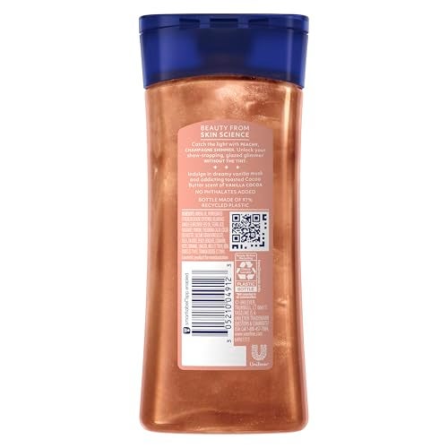 Vaseline Glazed and Glisten Sunlit Glow Body Gel Oil Vanilla Cocoa Shimmering with Ultra-Hydrating Lipids and 100% Pure Cocoa Butter, 6.8 Oz - Image 2