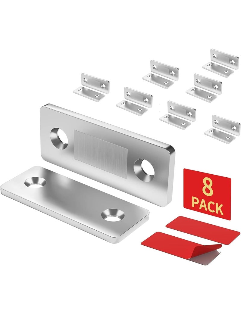 ZAEGO ZAEGO 8 PCS Cabinet Magnetic Catch Ultra Thin Magnetic Door Catch Adhesive Drawer Magnet Catch for Kitchen Door Closet Drawer Magnetic  - Image 1
