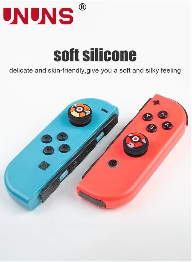 UNUNS Silicone Joycon Thumb Grip Caps, UNUNS Soft Joystick Cover Compatible with Nintendo Switch/OLED/Switch Lite, 4PCS Analog Stick Grips Button Covers for Switch, C-mix  - Image 2
