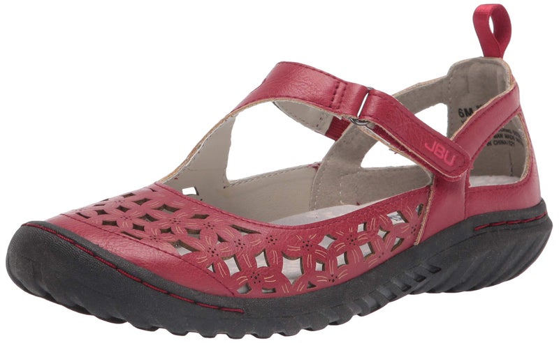 JBU by Jambu JBU Women's Bellerose Mary Jane Flat, Red, 8.5 - Image 1