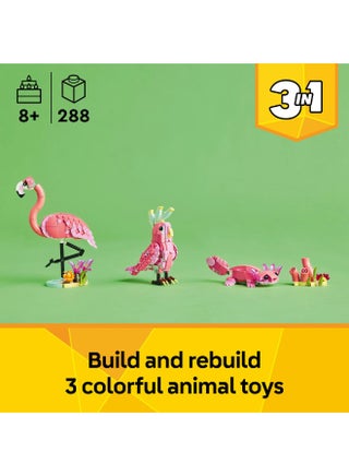 Creator 3in1 Wild Animals: Pink Flamingo Set 31170 (Age 8+, 288 Pieces) - view 3