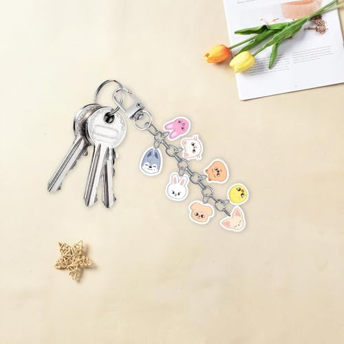 INIMAGINE IN-IMAGINE Cartoon Keychain, Kids Set, Keychain Inspired Cartoon Accessories, Perfect for Fans Backpacks, Keys, or Stray Kids Lightstick Collections - Image 4