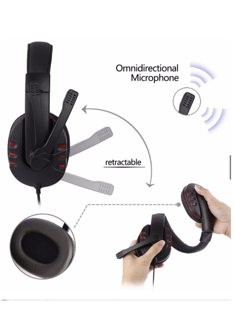 هينغ سماعة رأس سلكية للألعاب مزودة بمنفذ USB ومزودة بميكروفون لجهاز PS4 Xbox One PC ومنفذ USB للتحكم في مستوى الصوت - Image 4