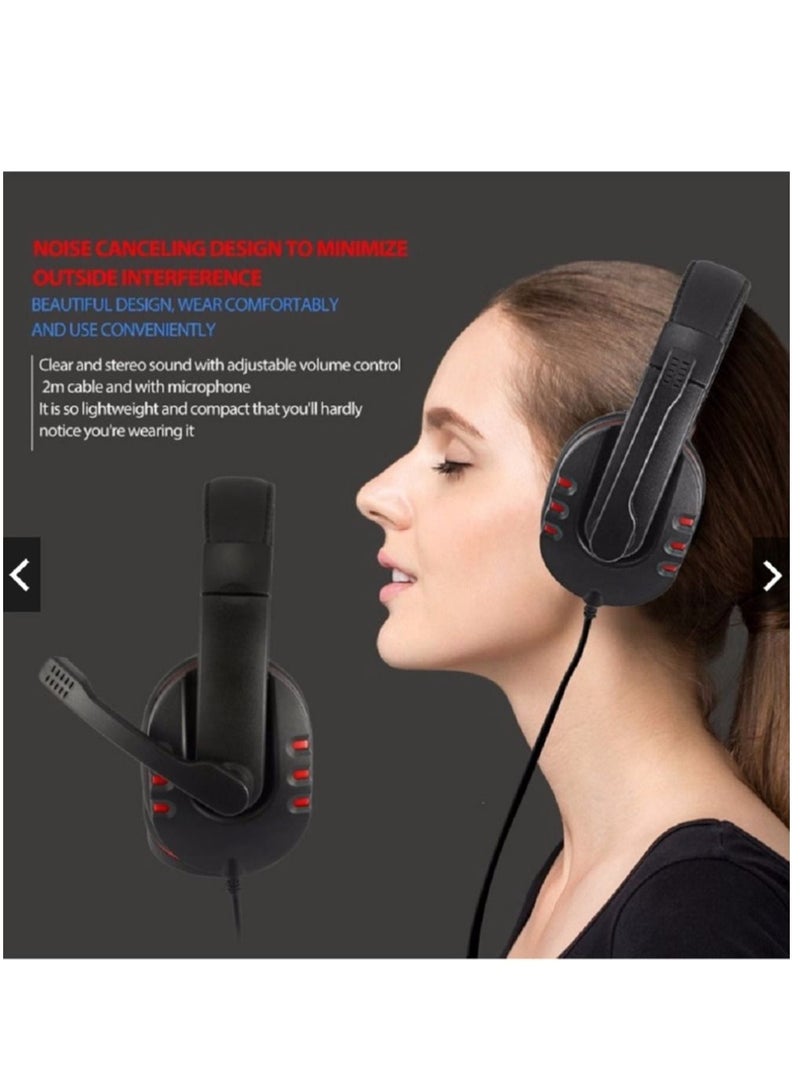 هينغ سماعة رأس سلكية للألعاب مزودة بمنفذ USB ومزودة بميكروفون لجهاز PS4 Xbox One PC ومنفذ USB للتحكم في مستوى الصوت - Image 5