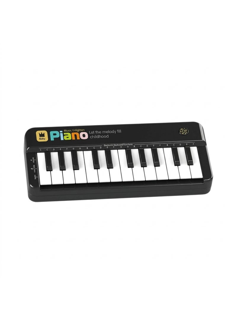 Educational Musical Piano with Colorful Lights, Black - Image 3