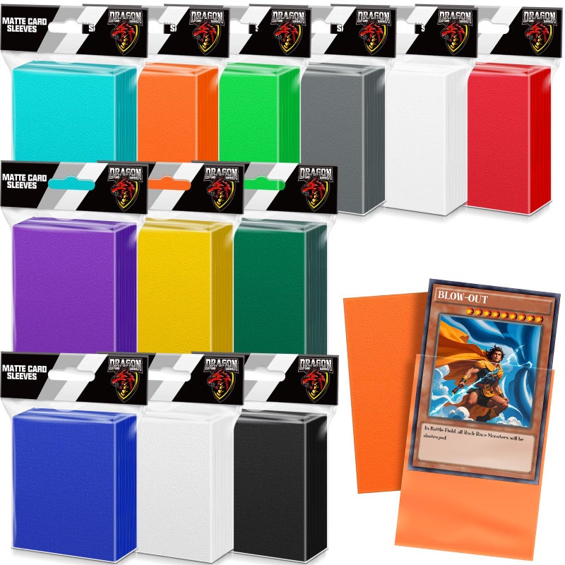 Kitoyz 1200Pcs Card Sleeves for Trading Cards,Matte Card Penny Sleeves Deck Card Protectors Fit for MTG,TCG,Baseball,Game Cards(12 Colors) - Image 1