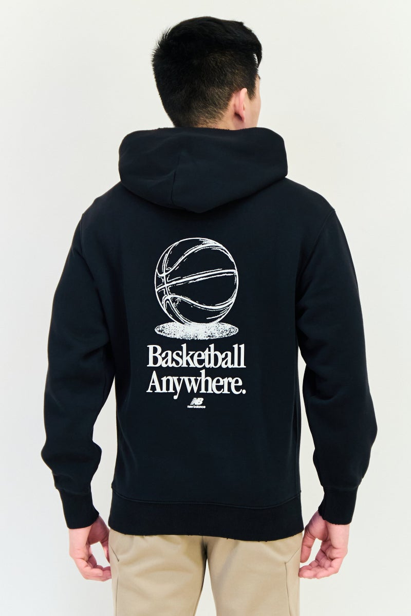 New Balance Men Relaxed Fit Long Sleeves Outdoor Hoodie, Black  - Image 2
