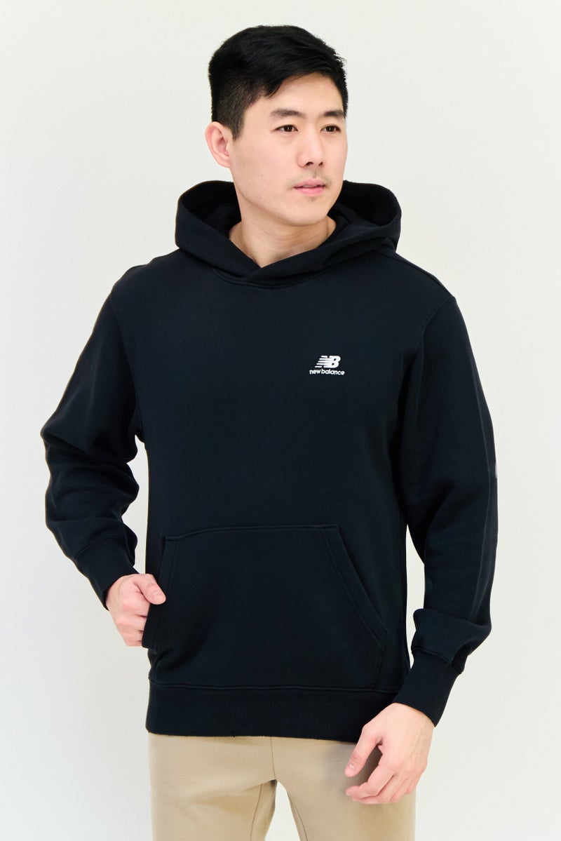 New Balance Men Relaxed Fit Long Sleeves Outdoor Hoodie, Black  - Image 1