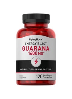 Piping Rock Guarana Capsules 1600 Mg  120 Count  Mega Strength Powder Extract Pills  Nongmo Gluten Free Supplement  - Image 2