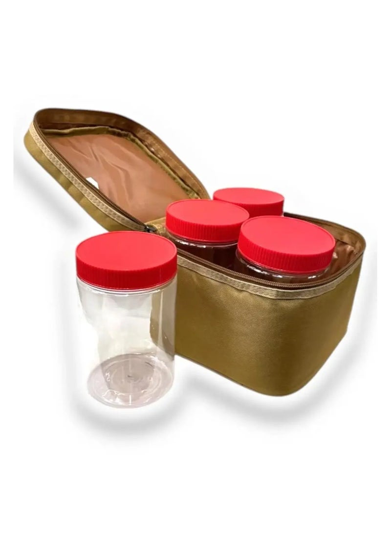 سفاري مجموعة حاويات توابل السفر، 4 قطع صندوق توابل 2.7 أونصة، حقيبة تخزين متينة للتخييم والمشي لمسافات طويلة والخارج - Image 1