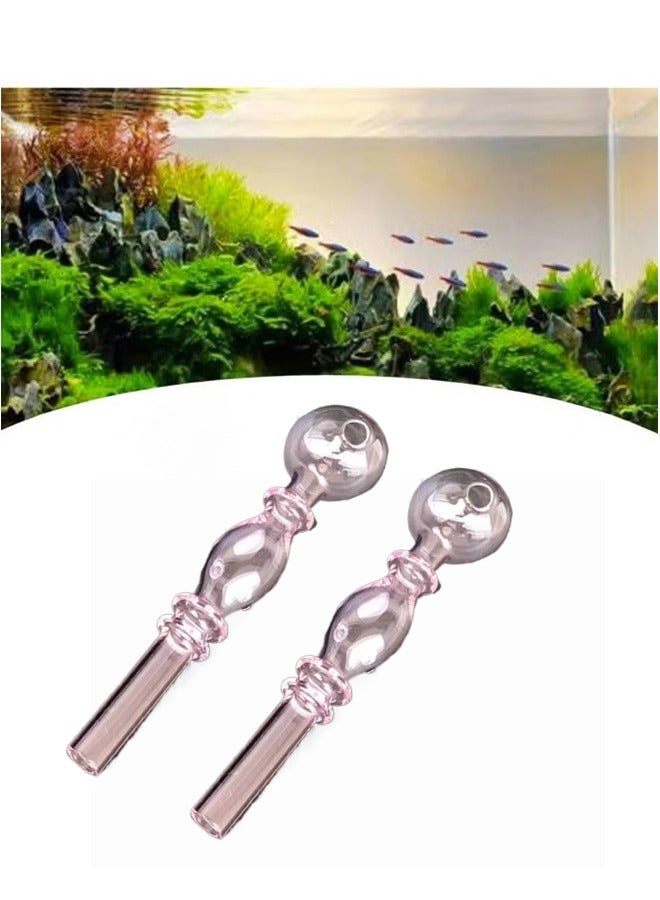 2Pcs Glass Mini inflow Pipe,Inflow Pipe Water PumpAquarium FilterTubing  - Image 1