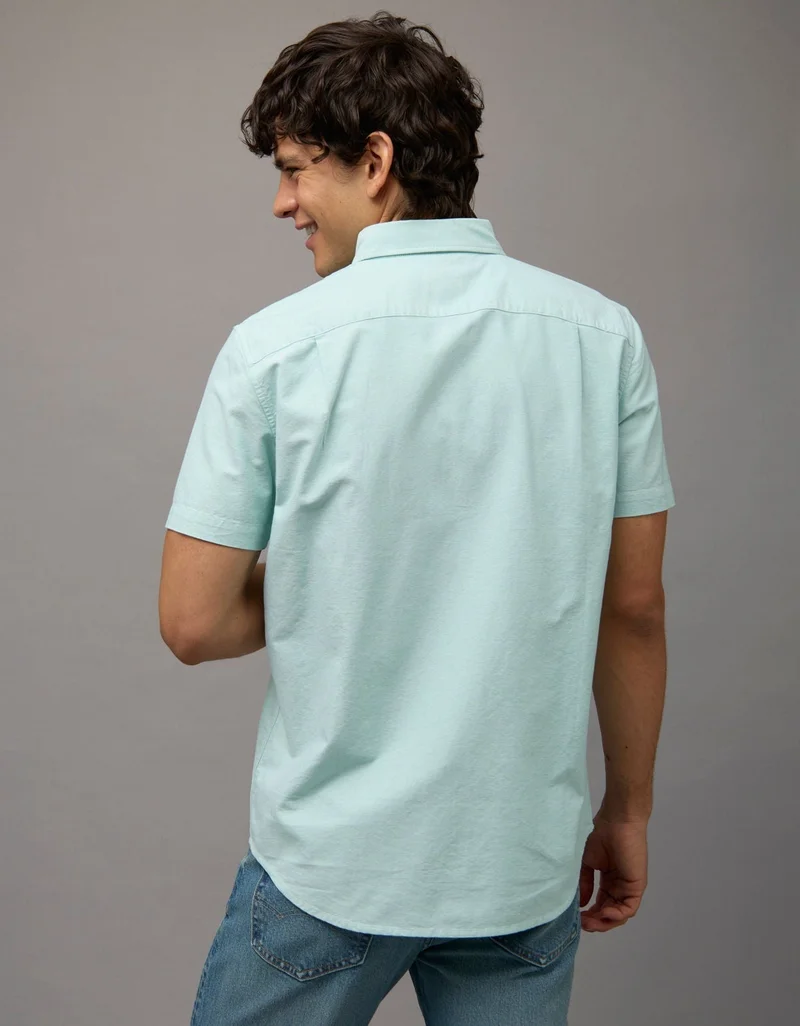 American Eagle AE Short-Sleeve Classic Fit Button-Up Shirt